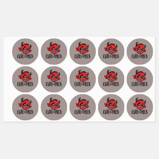 Cute as Heck Devil Labels