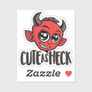 Cute as Heck Devil Sticker