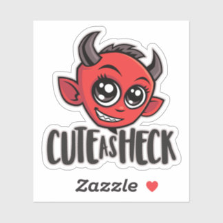 Cute as Heck Devil Sticker