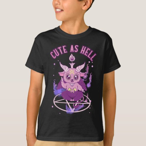 Cute As Hell Anime Kawaii Baphomet Pastel Goth Emo T_Shirt