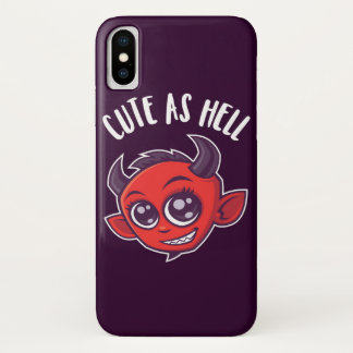 Cute as Hell Devil iPhone X Case