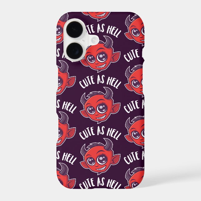 Cute as Hell Devil Iphone Case (Back)