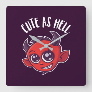 Cute as Hell Devil Square Wall Clock