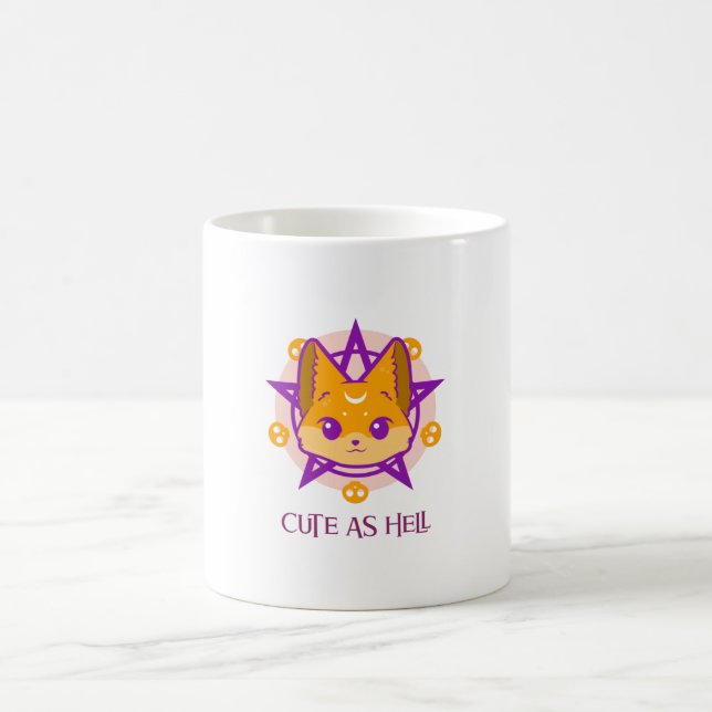Cute as Hell Fox Coffee Mug (Center)