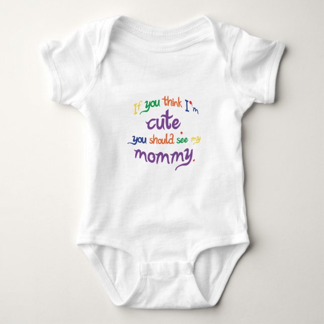 Cute as Mommy Baby Bodysuit (Front)
