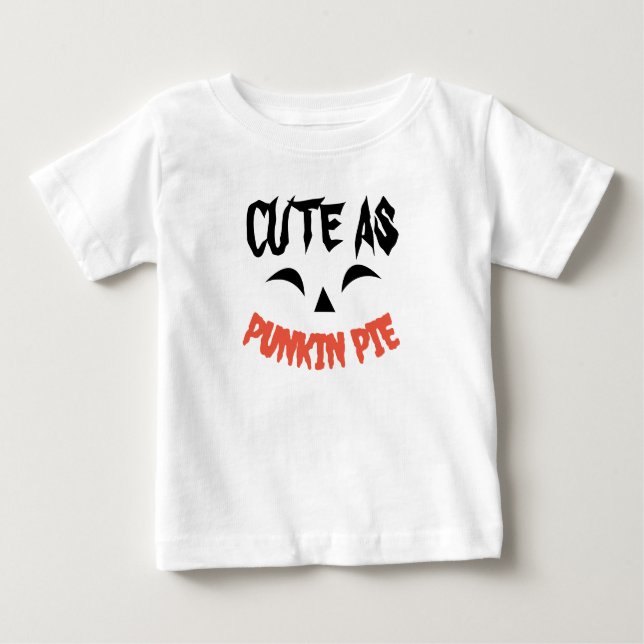 Cute As Pumpkin Pie Halloween Toddler Tee (Front)