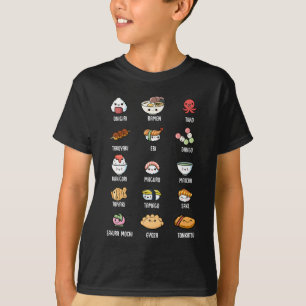 Cute Asian Food Kawaii Sushi Rice Fish Ramen Lover T-Shirt
