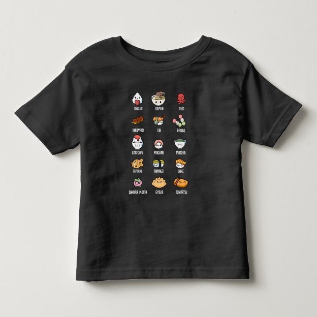 Cute Asian Food Kawaii Sushi Rice Fish Ramen Lover Toddler T-shirt (Front)