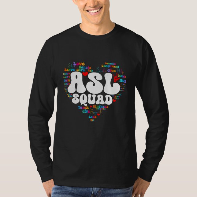 Cute ASL SQUAD Appreciation Week back to school T-Shirt (Front)
