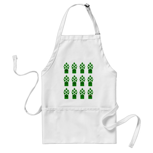 Cute Asparagus Adult Apron (Front)