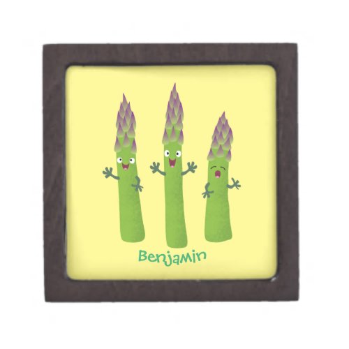 Cute asparagus singing vegetable trio cartoon gift box