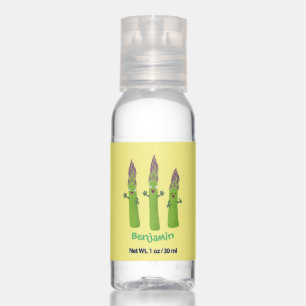 Cute asparagus singing vegetable trio cartoon hand sanitizer