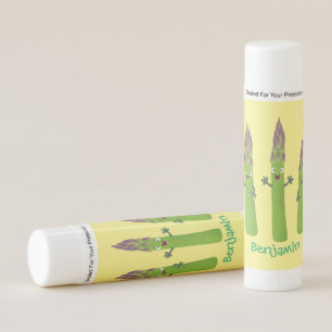 Cute asparagus singing vegetable trio cartoon lip balm