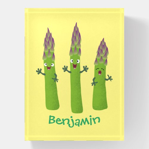 Cute asparagus singing vegetable trio cartoon paperweight