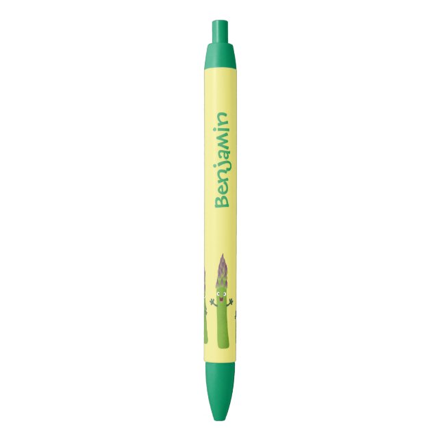 Cute asparagus singing vegetable trio cartoon pen (Front Vertical)