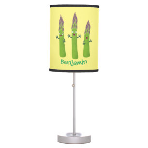 Cute asparagus singing vegetable trio cartoon table lamp