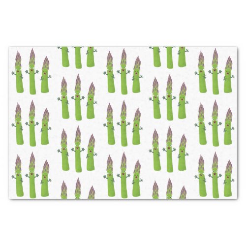 Cute asparagus singing vegetable trio cartoon tissue paper