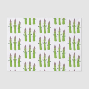 Cute asparagus singing vegetable trio cartoon tissue paper