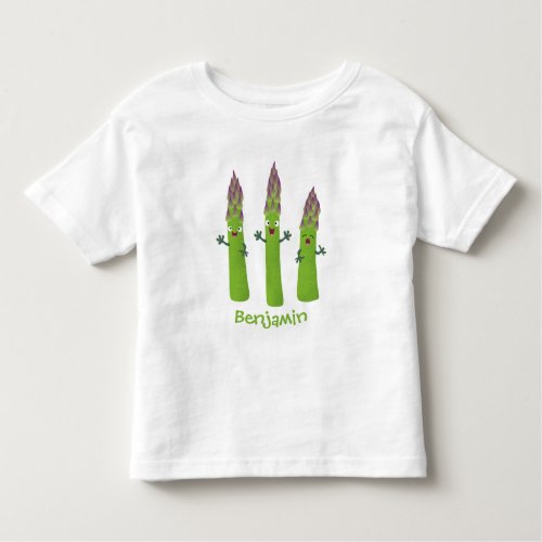 Cute asparagus singing vegetable trio cartoon toddler t_shirt