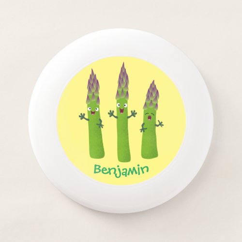 Cute asparagus singing vegetable trio cartoon Wham_O frisbee