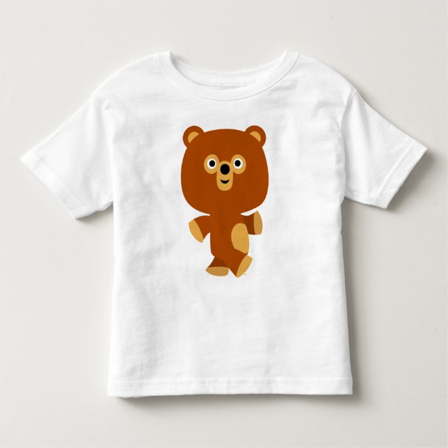 Cute Assertive Cartoon Bear Children T-Shirt (Front)