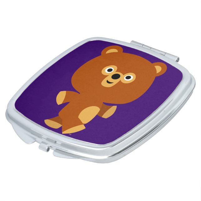 Cute Assertive Cartoon Bear Compact Mirror (Turned)