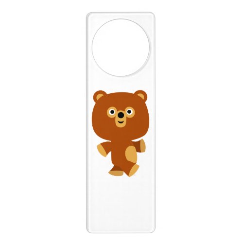 Cute Assertive Cartoon Bear Door Hanger