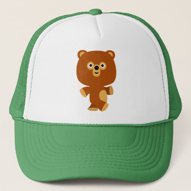 Cute Assertive Cartoon Bear Hat (Front)