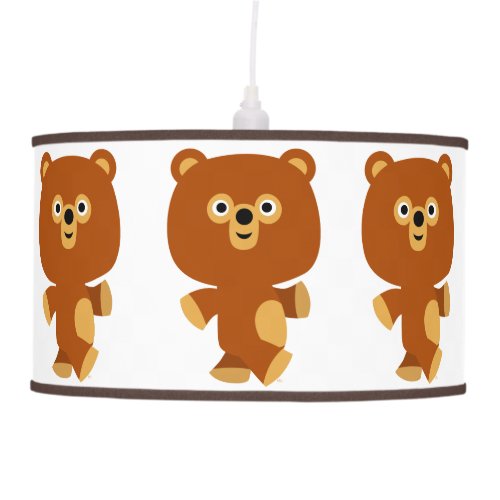 Cute Assertive Cartoon Bear Pendant Lamp