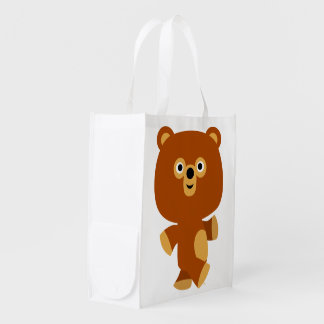 Cute Assertive Cartoon Bear Reusable Bag