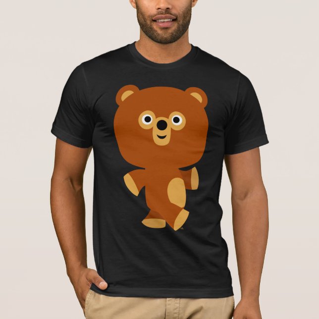 Cute Assertive Cartoon Bear T-Shirt (Front)