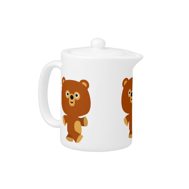 Cute Assertive Cartoon Bear Teapot (Left)