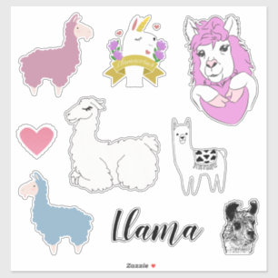 Cute Assorted Llama Sticker