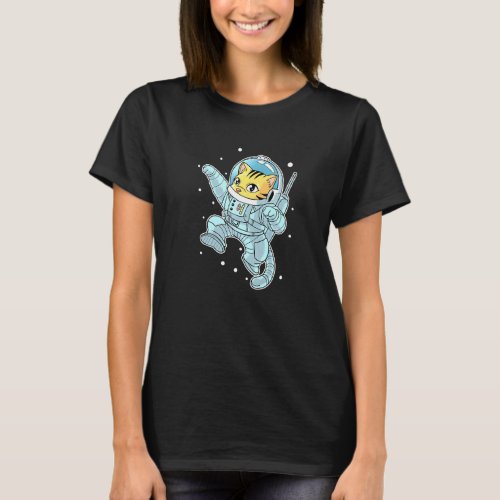 Cute Astro Cat Spaceman Kitten Space Cats Fur Univ T_Shirt