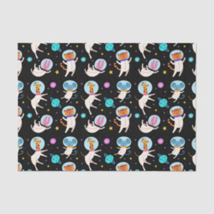Cute Astronaut Animals Floating in Space Patterned Tissue Paper