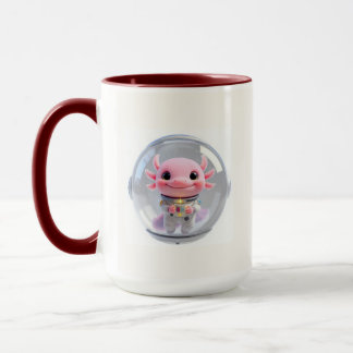 Cute Astronaut Axolotl Space Galaxy Two-Tone Coffe Mug
