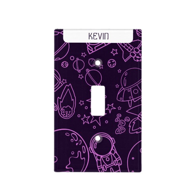 Cute Astronaut Baby Nursery  Light Switch Cover (Front)