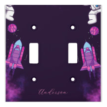 Cute Astronaut Baby Nursery Light Switch Cover