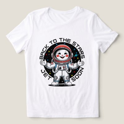 Cute astronaut back to the stars design  Tri-Blend shirt