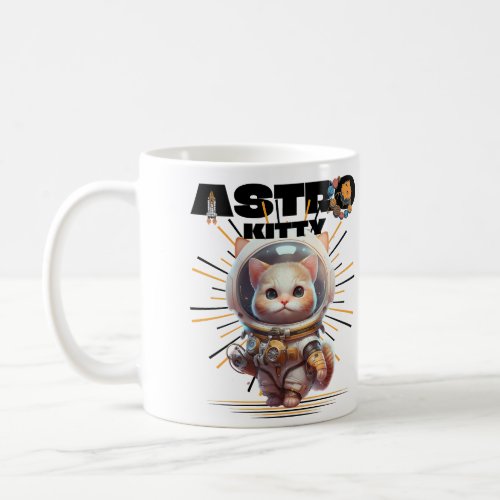 Cute Astronaut Cat  Astro Kitty  Space Kitten Coffee Mug