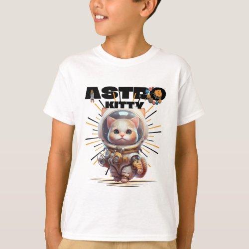 Cute Astronaut Cat  Astro Kitty  Space Kitten T_Shirt
