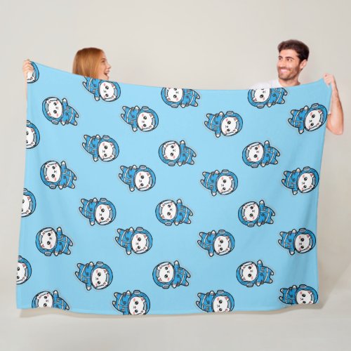 Cute Astronaut Cat Custom Photo Fleece Blanket