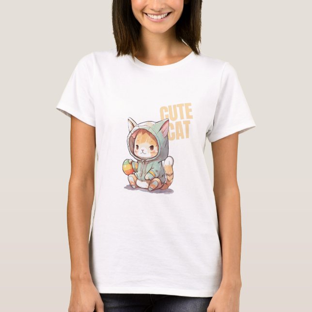 Cute astronaut cat  T-Shirt (Front)