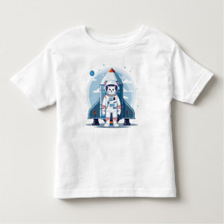 cute astronaut cat toddler t-shirt
