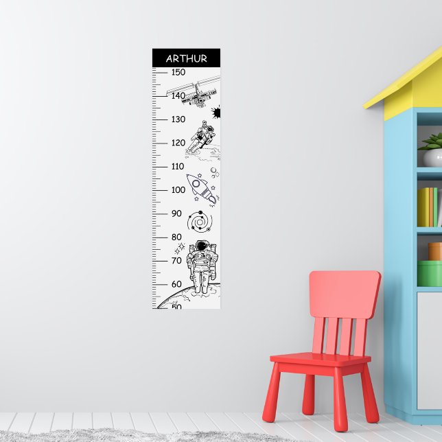 Cute Astronaut Comic Theme Growth Chart (Nursery 1)