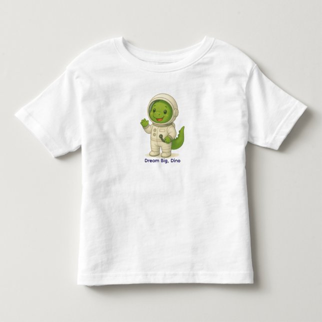 Cute Astronaut Dinosaur – Dino Jobs Toddler T-shirt (Front)