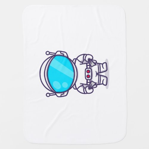 Cute astronaut dont have money baby blanket