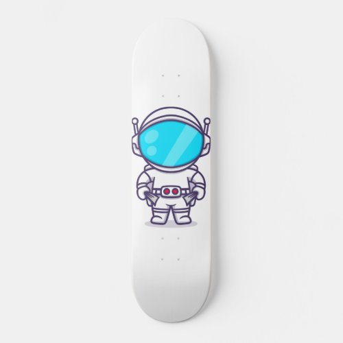 Cute astronaut dont have money skateboard