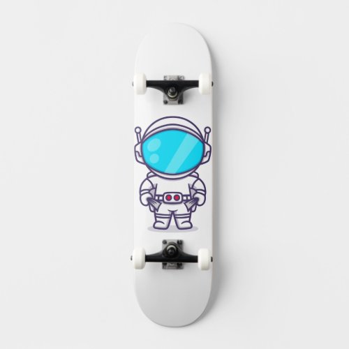 Cute astronaut dont have money skateboard