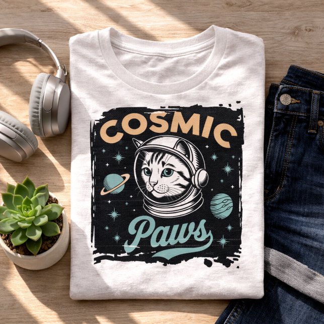 Cute Astronaut Kitty Cat Tri-Blend Shirt (Cute and fun Cat shirt with space Kitty! Fun way to show off your love for cats and kittens. )